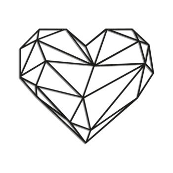 Wanddeko aus Metall - Herz Large - 80,1 x 93,4 cm