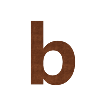 Cortenstahl Hausnummer B - 9,9 x 15 cm