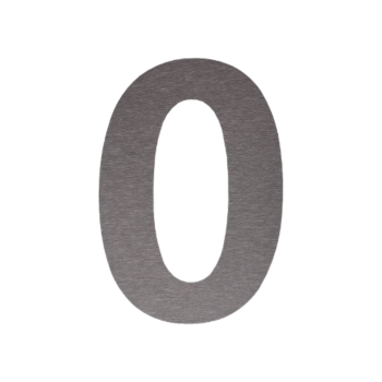 Hausnummer aus Edelstahl 0 - 55,4 x 80 cm - Gebürstet