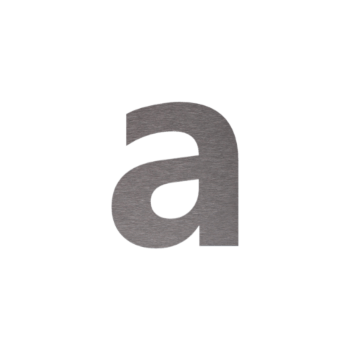 Hausnummer aus Edelstahl A - 13 x 15 cm - Gebürstet