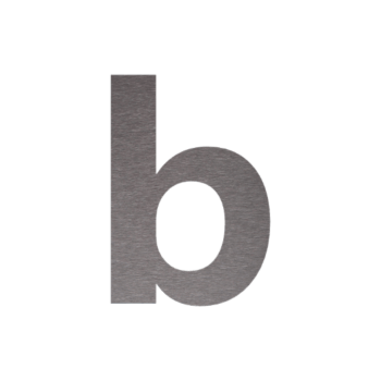 Hausnummer aus Edelstahl B - 9,9 x 15 cm - Zum Aufkleben