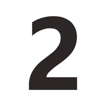 Hausnummer aus Edelstahl 2 - 9,8 x 15 cm - RAL9005 feiner Struktur (schwarz)