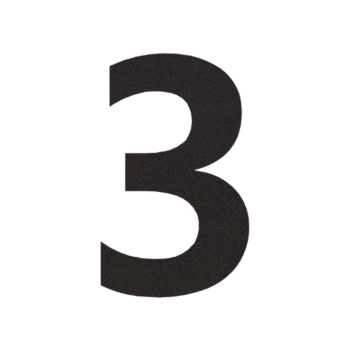 Hausnummer aus Edelstahl 3 - 9,1 x 15 cm - RAL9005 feiner Struktur (schwarz)