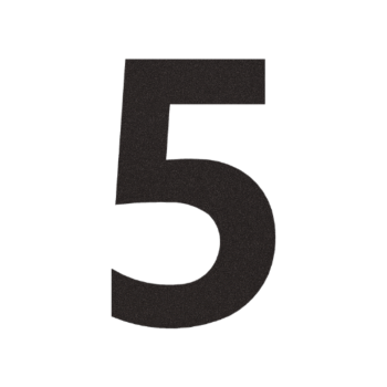 Hausnummer aus Edelstahl 5 - 9,2 x 15 cm - RAL9005 feiner Struktur (schwarz)