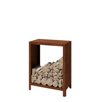 Cortenstahl Holzlager - Indiana - 80 x 40 x 100 cm