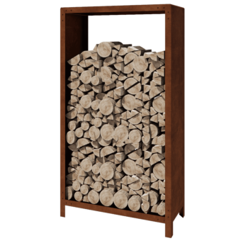 Cortenstahl Holzlager - Indiana - 100 x 40 x 180 cm