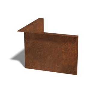 Beeteinfassung gebogen aus Cortenstahl 22 cm Innenwinkel