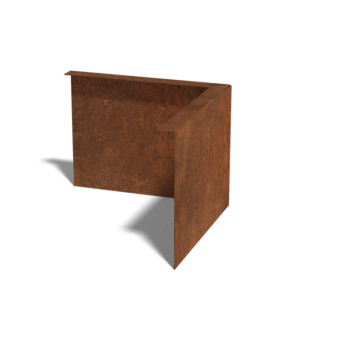 Beeteinfassung gebogen aus Cortenstahl 22 cm Außenwinkel