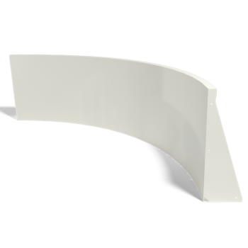 Stützmauer aus Stahl - Innenkurve - 150 x 150 x 60 cm - RAL9005 matte (schwarz)