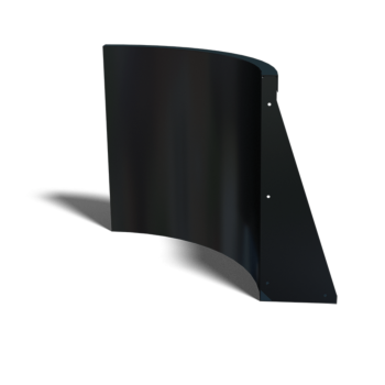 Stützmauer aus Stahl - Innenkurve - 50 x 50 x 60 cm - RAL9010 matte (weiß)