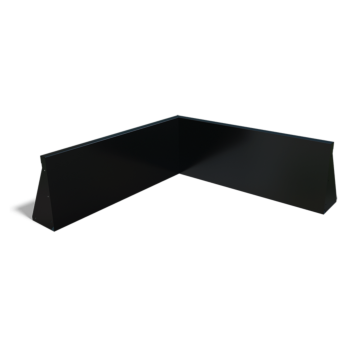 Stützmauer aus Stahl - Innenecke - 100 x 100 x 40 cm - RAL9005 matte (schwarz)