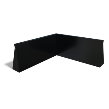 Stützmauer aus Stahl - Innenecke - 100 x 100 x 50 cm - RAL9010 matte (weiß)