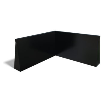 Stützmauer aus Stahl - Innenecke - 100 x 100 x 60 cm - RAL9010 matte (weiß)