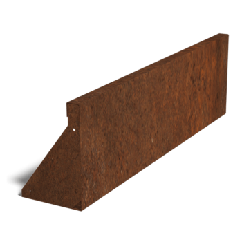 Stützwand aus Cortenstahl gerade 100 cm (Höhe 30 cm)