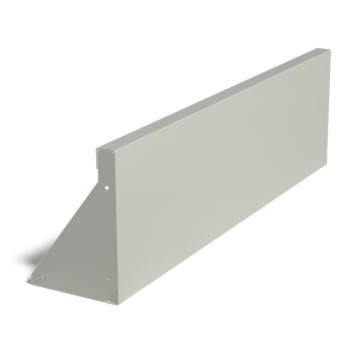 Stützmauer aus Stahl - Gerade - 100 x 30 cm - RAL9010 matte (weiß)
