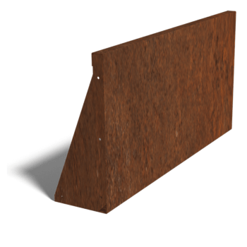 Stützwand aus Cortenstahl gerade 100 cm (Höhe 50 cm)