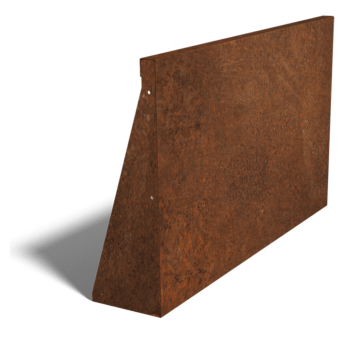 Stützwand aus Cortenstahl gerade 100 cm (Höhe 60 cm)