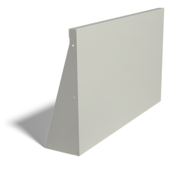Stützwand aus pulverbeschichtetem Stahl gerade 100 cm (Höhe 60 cm)