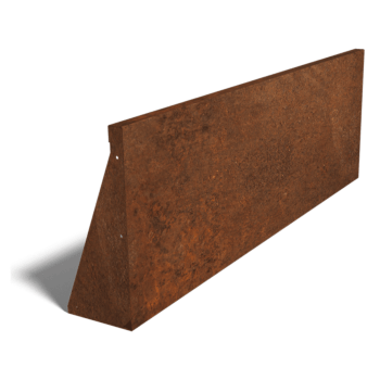 Stützwand aus Cortenstahl gerade 150 cm (Höhe 50 cm)