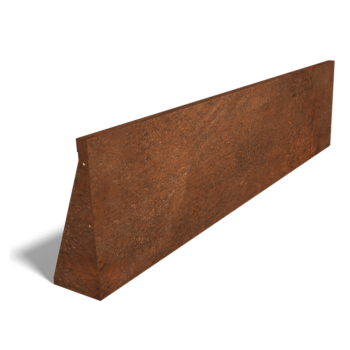 Stützwand aus Cortenstahl gerade 200 cm (Höhe 50 cm)