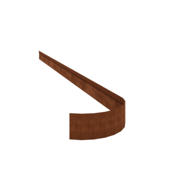 Rasenkante FLEX abgeflacht aus Cortenstahl 13 cm (Länge 150 cm)