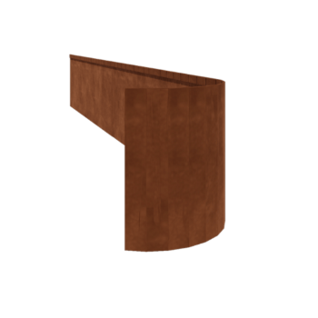 Cortenstahl Beeteinfassung - Abgeflacht FLEX - Höhe 45 cm - 240 cm