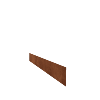 Rasenkante abgeflacht aus Cortenstahl 13 cm (Länge 150 cm)