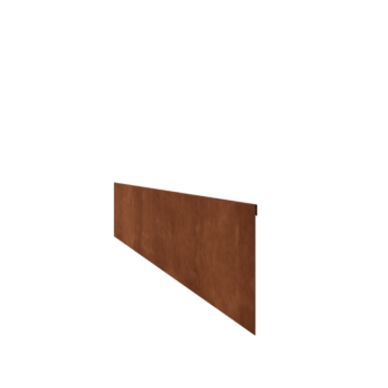 Beeteinfassung abgeflacht aus Cortenstahl 23 cm (Länge 240 cm)