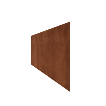 Cortenstahl Beeteinfassung - Abgeflacht - Höhe 45 cm - 240 cm