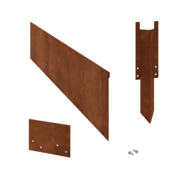 Cortenstahl Beeteinfassung - Abgeflacht - Höhe 23 cm - Kompletter Satz 24 meter