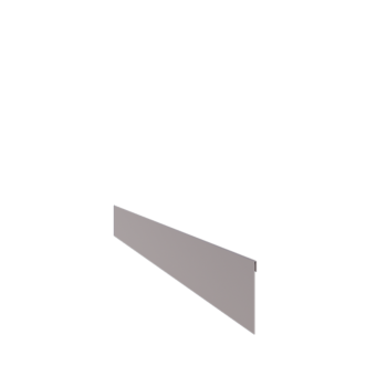Rasenkante afgeflacht aus verzinktem Stahl 13 cm (lengte 150 cm)