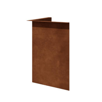 Cortenstahl Beeteinfassung - Gebogen - Innenecke - Höhe 45 cm