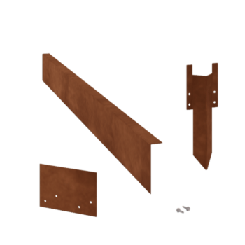 Cortenstahl Rasenkante - Gebogen - Höhe 12 cm - Kompletter Satz 24 meter