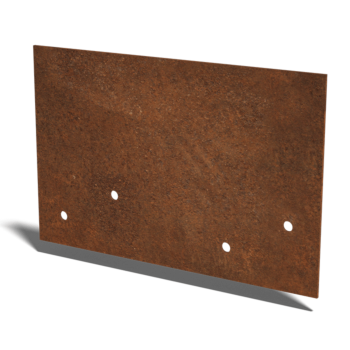 Gerade Verbindungsplatte aus Cortenstahl Mittel 22 - 25 cm