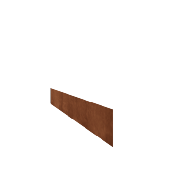 Rasenkante gerade aus Cortenstahl 15 cm (Länge 150 cm)