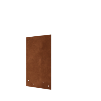 Cortenstahl Verbindungsplatte - Gerade - Höhe Beeteinfassung 34 / 37,5 cm