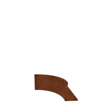 Cortenstahl Stützmauer - Innenkurve - 50 x 50 x 30 cm