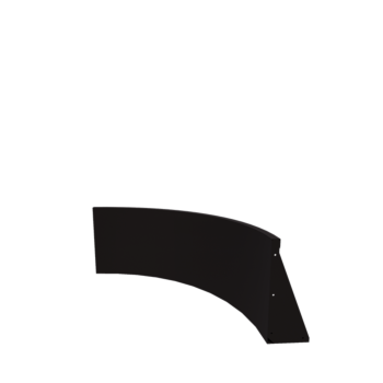 Stützmauer aus Stahl - Innenkurve - 100 x 100 x 50 cm - RAL9005 matte (schwarz)