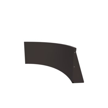 Stützmauer aus Stahl - Innenkurve - 100 x 100 x 60 cm - RAL7016 matte (anthrazitgrau)