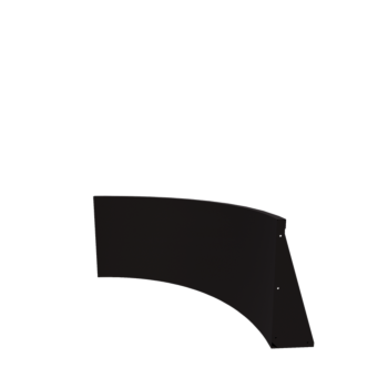 Stützmauer aus Stahl - Innenkurve - 100 x 100 x 60 cm - RAL9005 matte (schwarz)