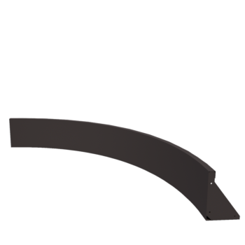 Stützmauer aus Stahl - Innenkurve - 150 x 150 x 30 cm - RAL7016 matte (anthrazitgrau)