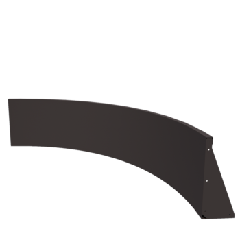 Stützmauer aus Stahl - Innenkurve - 150 x 150 x 50 cm - RAL7016 matte (anthrazitgrau)