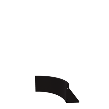 Stützmauer aus Stahl - Innenkurve - 50 x 50 x 30 cm - RAL9005 matte (schwarz)