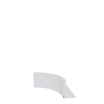 Stützmauer aus Stahl - Innenkurve - 50 x 50 x 30 cm - RAL9010 matte (weiß)