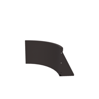 Stützmauer aus Stahl - Innenkurve - 50 x 50 x 40 cm - RAL7016 matte (anthrazitgrau)