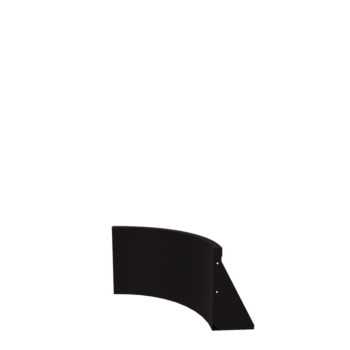 Stützmauer aus Stahl - Innenkurve - 50 x 50 x 40 cm - RAL9005 matte (schwarz)