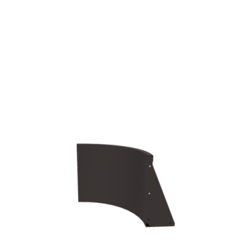 Stützmauer aus Stahl - Innenkurve - 50 x 50 x 50 cm - RAL9005 matte (schwarz)