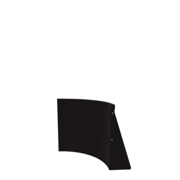 Stützmauer aus Stahl - Innenkurve - 50 x 50 x 60 cm - RAL9005 matte (schwarz)