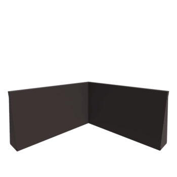 Stützmauer aus Stahl - Innenecke - 100 x 100 x 60 cm - RAL7016 matte (anthrazitgrau)