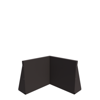 Stützmauer aus Stahl - Innenecke - 50 x 50 x 50 cm - RAL7016 matte (anthrazitgrau)